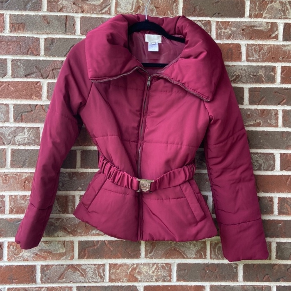Costa Blanca Maroon Puffer Jacket
